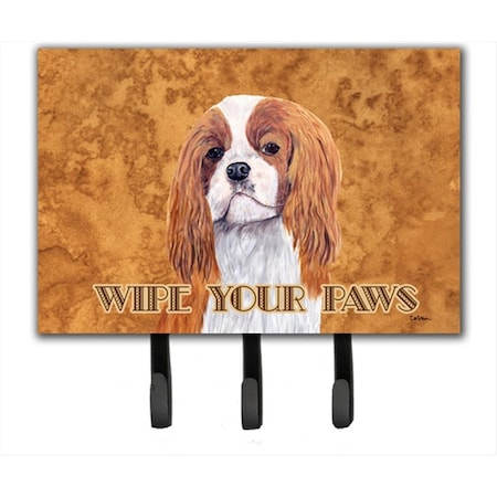 Carolines Treasures 6 x 9 In. Cavalier Spaniel Wipe your Paws Leash or Key Holder SC9118TH68